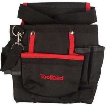 Toolland Gereedschapsdrager 7-vaks 28,3 X 27,4 Cm Nylon Zwart/rood