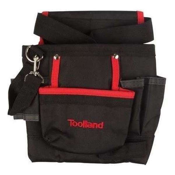 Toolland Gereedschapsdrager 7-vaks 28,3 X 27,4 Cm Nylon Zwart/rood