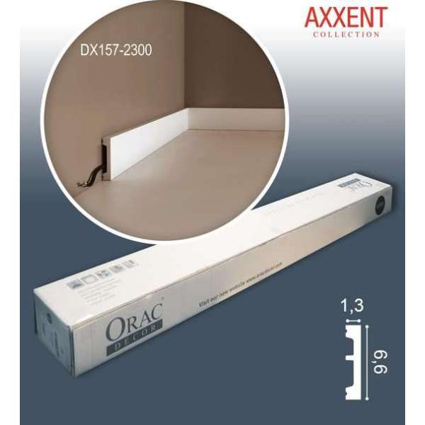 1 doos 27 Deuromlijstingen Origineel Orac Decor DX157-2300 AXXENT Multifunctionele profielen Wandlijsten Plinten 62.1 m