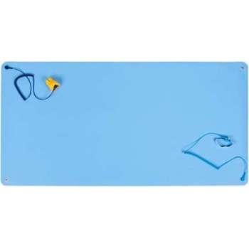 Premium ESD rubber table mat Starter Set 1200mm x 610mm Blue