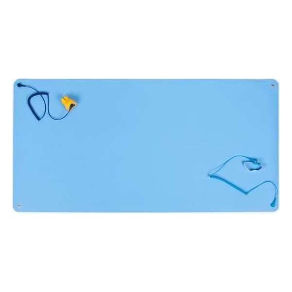 Premium ESD rubber table mat Starter Set 1200mm x 610mm Blue