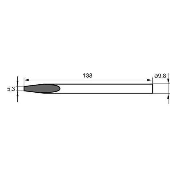 Soldeerstift beitelvormigrecht nr.0152KD Ersa