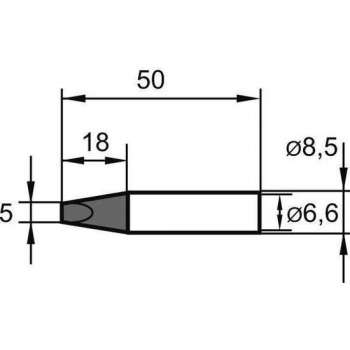 Soldeerstift beitelvormig5,0mm SB nr.0832VDLF Ersa