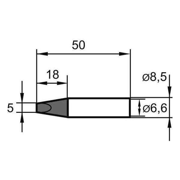 Soldeerstift beitelvormig5,0mm SB nr.0832VDLF Ersa