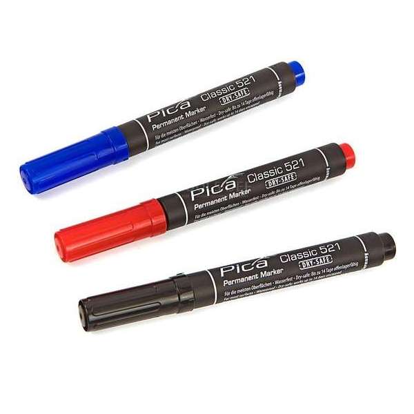 Pica 521/41 Perm Marker 2-6 mm beitel blauw