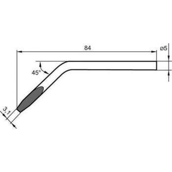 Soldeerstift beitelvormigafgeb. nr.0052JD Ersa