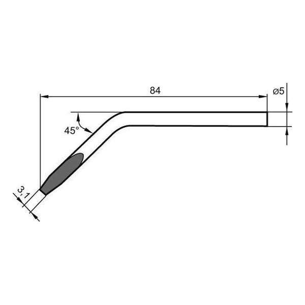 Soldeerstift beitelvormigafgeb. nr.0052JD Ersa