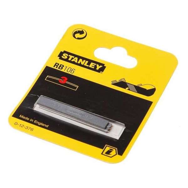 STANLEY - Schaafmesje - Gegroefd - 50mm - 3 stuks/kaart