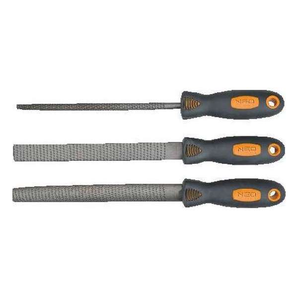 Neo Tools Houtraspset 200mm, Grofte 2, 3 Dlg, T12 Staal