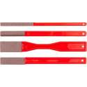 KGS PRO Diamant-handvijlen, 4 stuks (combinatie-set van 4 verschillende vormen, Rood (grit 200))