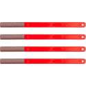 KGS PRO Diamant-handvijlen, 4 stuks (43x12 mm, halfrond, Rood (grit 200))