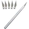 Scalpel mes met 5 extra mesbladen - Scalpelmes - Penmes - Hobbymes - Snijmes - Chirurgisch mes - Precisie mes - 7 delig