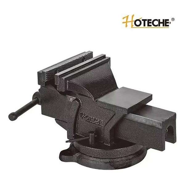 HOTECHE Bankschroef - Draaibare bankschroef - 100 mm - 4 inch - Zwart