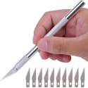 LOUZIR 9 delige metalen handvat scalpel mes- hout papier cutter craft pen- graveren- snijden- hobbymes