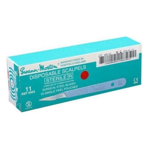 Swann Morton 0511 Scalpelmesje Chirurgie Mesjes - Met Handvat No.24