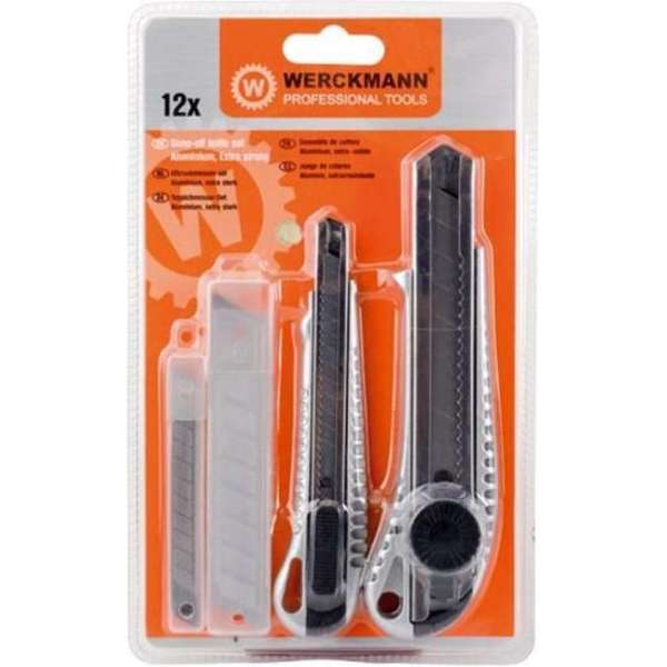 Werckmann afbreekmessen set - Aluminium 9mm + 18mm - Afbreekmes - Set