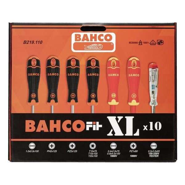 Bahco B219.110 BahcoFit XL 10-delige Schroevendraaierset