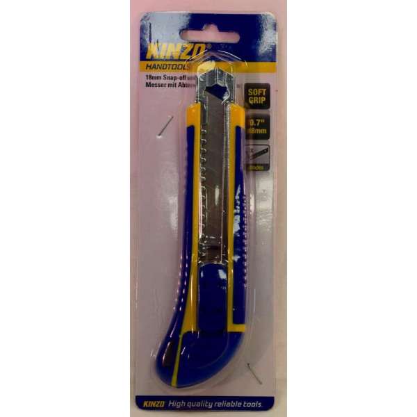 KINZO 71843 3 Blades SnapOff Utility Knife YellowBlue