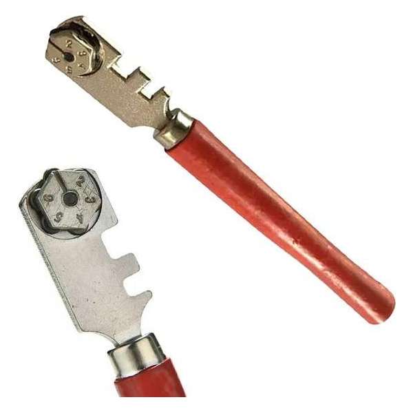 WiseGoods - Professionele Glassnijder - Snijden van Glas / Tegel / Raam - Cutter - Hand Tool - Mes - 130 mm