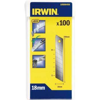 10506456 IRWIN KOOLSTOFSTALEN AFBREEKMESSEN 18 MM 100 STUKS