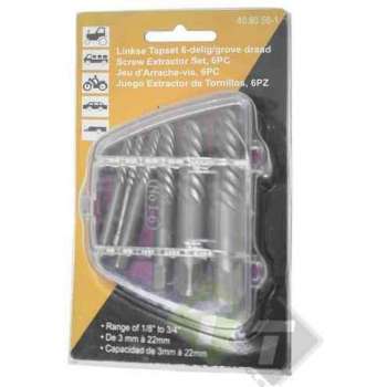 Linkse tapset grof, 6 delig, 3 tot 6mm, 6 tot 8mm, 8 tot 11mm, 11 tot 14mm, 14 tot 18mm, 18 tot 20mm