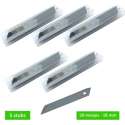 Steelwood Afbreekmes - Staal - 18 mm - Navulling 10 stuks - In houder - 5 verpakkingen