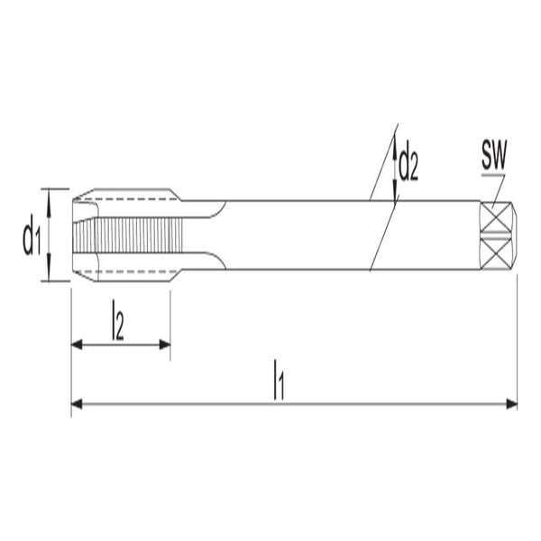 Machine tap hss din 376 M3