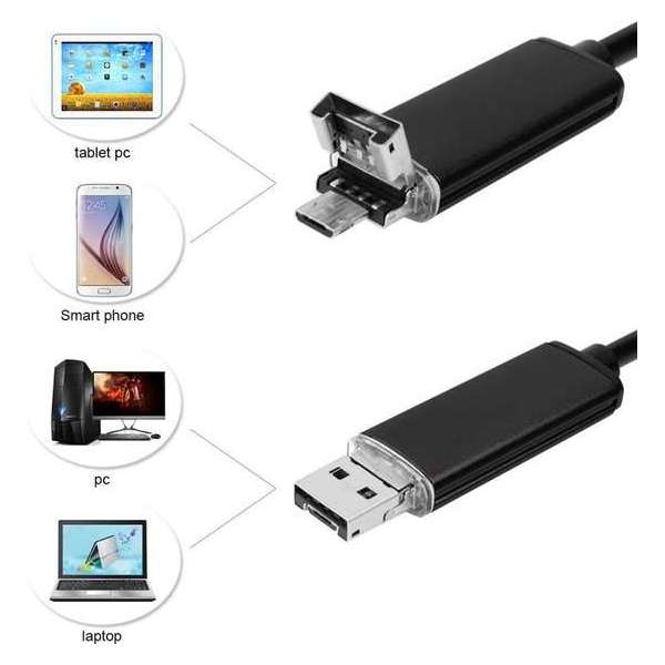 Endoscope 7mm Camera USB OTG voor Android 1 Meter