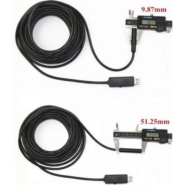 5 meter HD USB endoscoop Ø 10 mm met LED