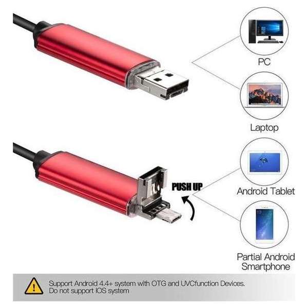 Endoscope 7mm Camera USB OTG voor Android 2 Meter