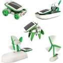 Zonne-energie 6 in 1 Toy Kit DIY Educatief Robot Auto Boot Hond Fan Plane Puppy