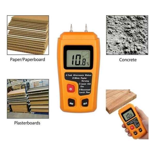 LOUZIR Houtvochtmeter inclusief batterij - 85x400 cm - Voor hout en bamboe